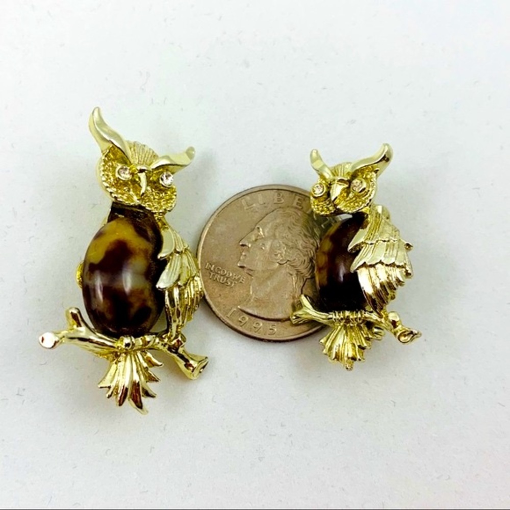 VINTAGE SET OF GERRY’S OWL BROOCHES - Picture 4 of 7